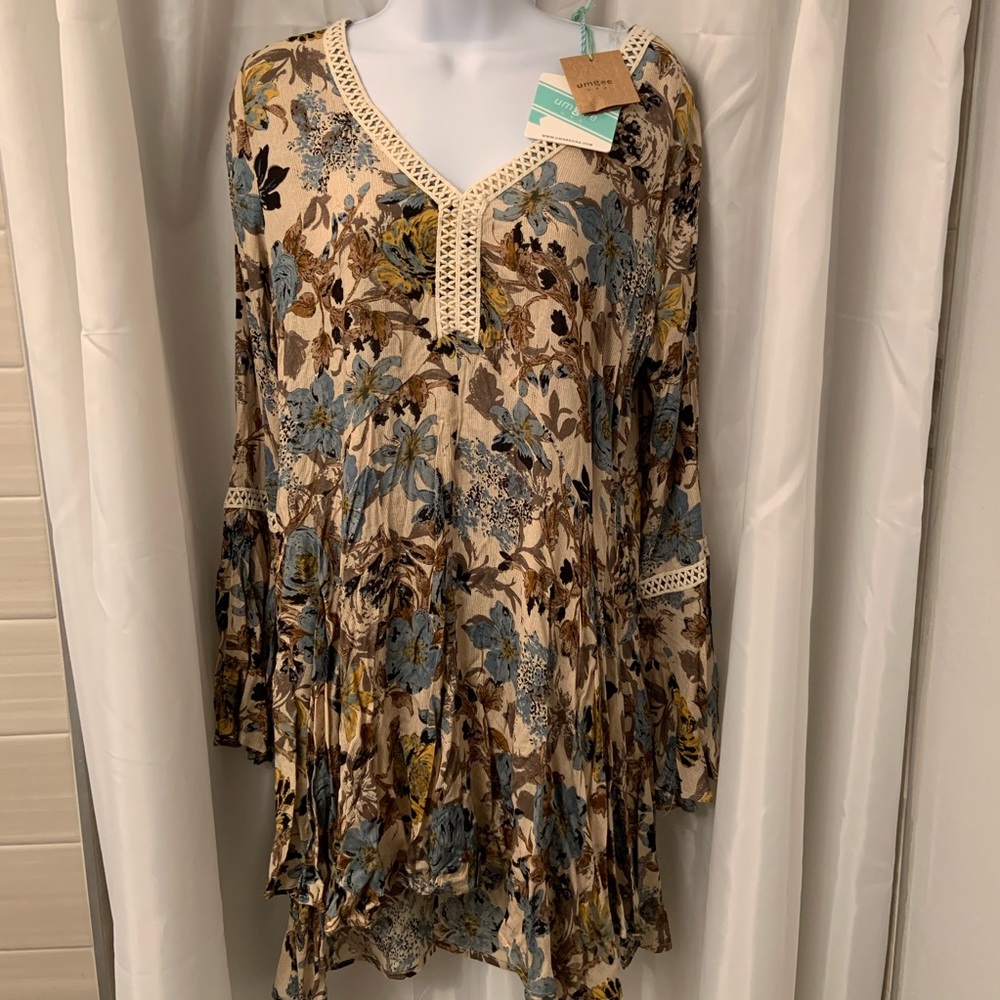 Brand new Umgee dress with embroidered detail.
